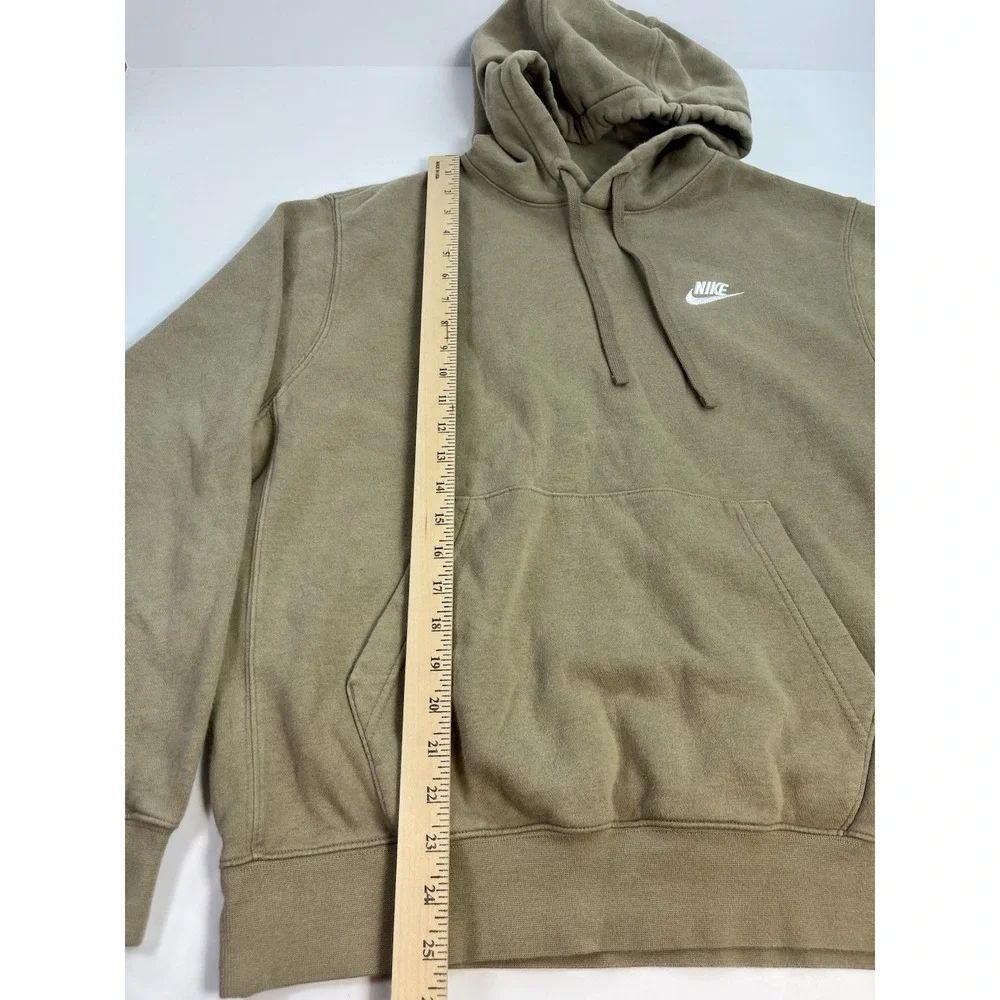 NIKE Sportswear Club Fleece Men's Medium Beige Pullover Hoodie BV2654-247